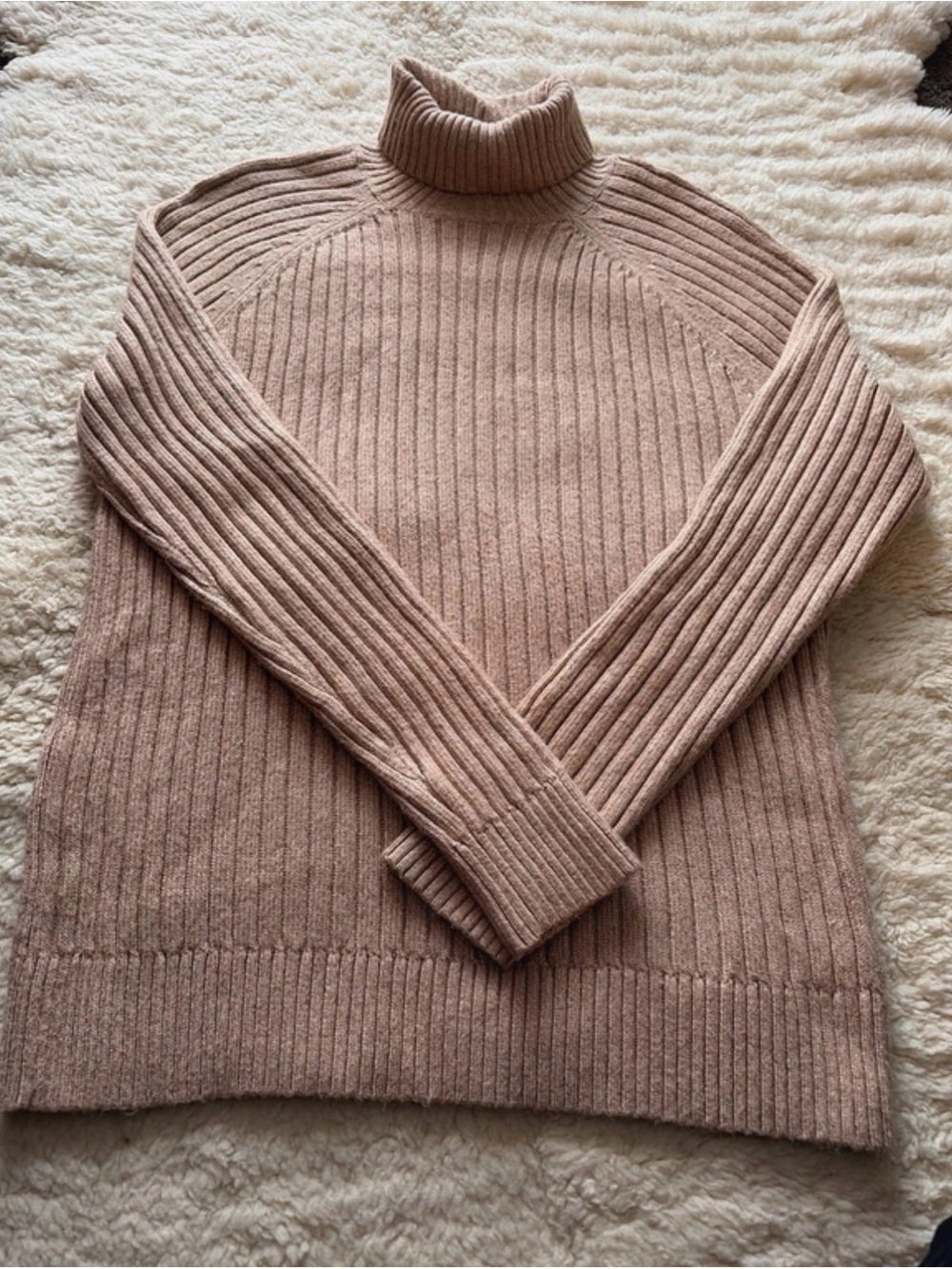 Express Ribbed Turtleneck Sweater - Blush Pink